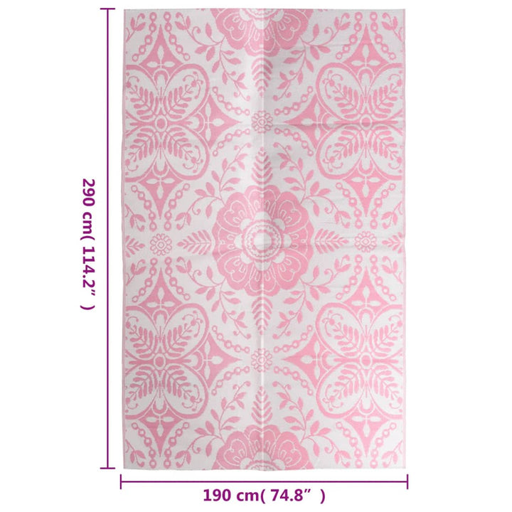 Buitenkleed 190x290 cm PP roze