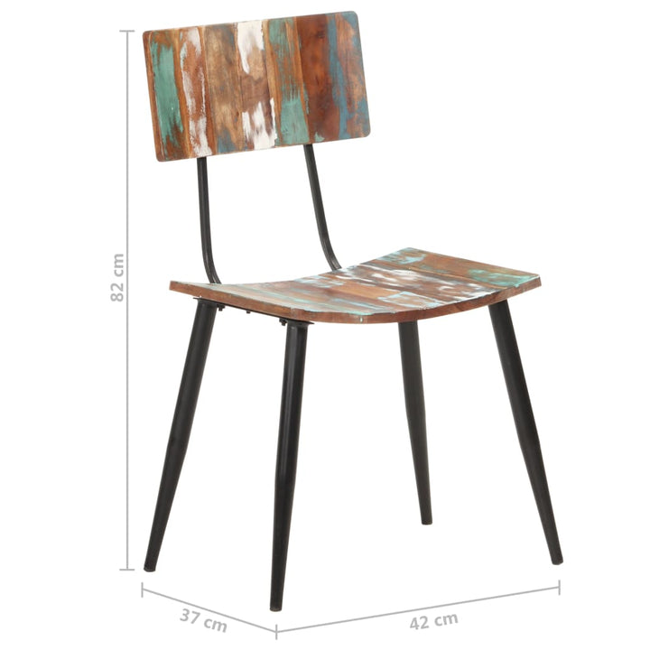 Eetkamerstoelen 4 st massief gerecycled hout