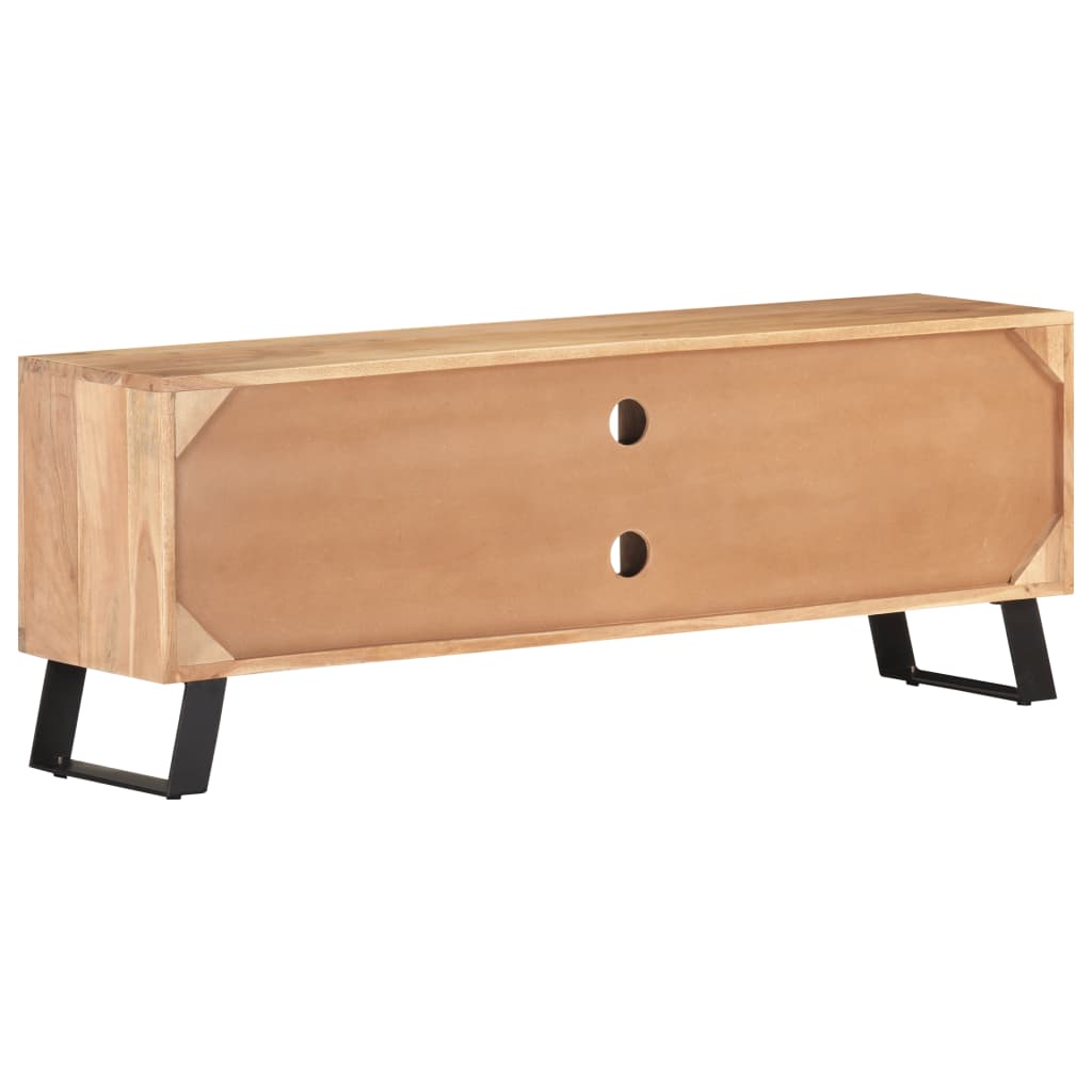 Tv-meubel met natuurlijke randen 120x30x42cm massief acaciahout