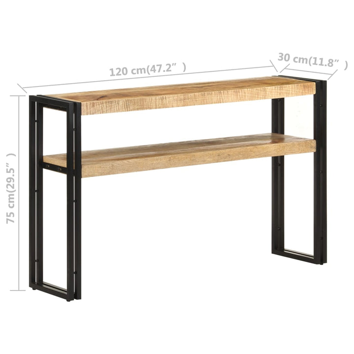 Wandtafel 120x30x75 cm ruw mangohout