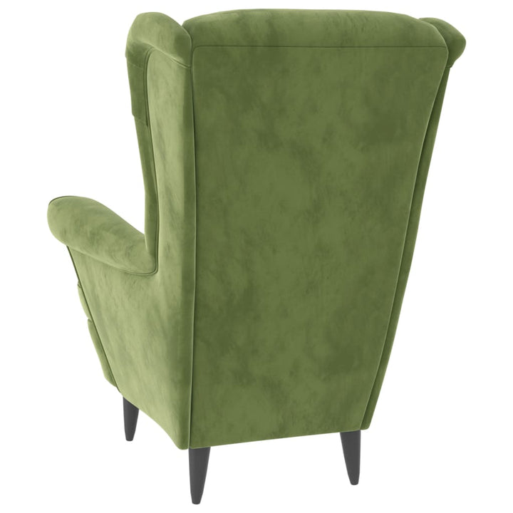 Fauteuil fluweel lichtgroen