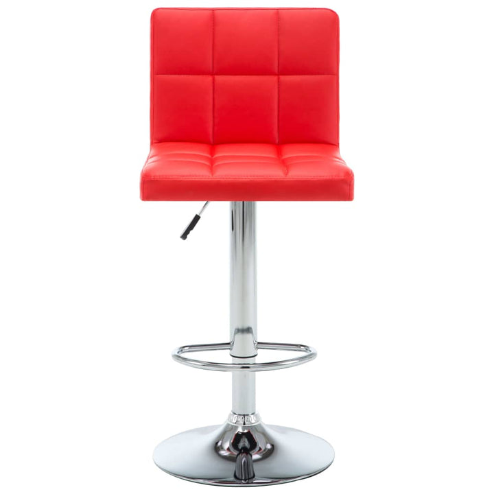 Barstoelen 2 st kunstleer rood