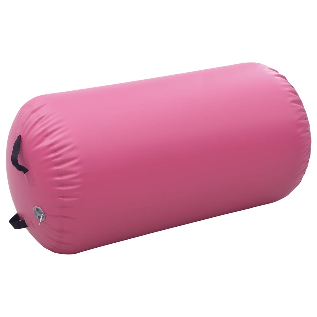 Gymnastiekrol met pomp opblaasbaar 120x90 cm PVC roze