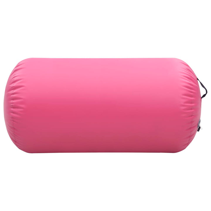 Gymnastiekrol met pomp opblaasbaar 120x90 cm PVC roze