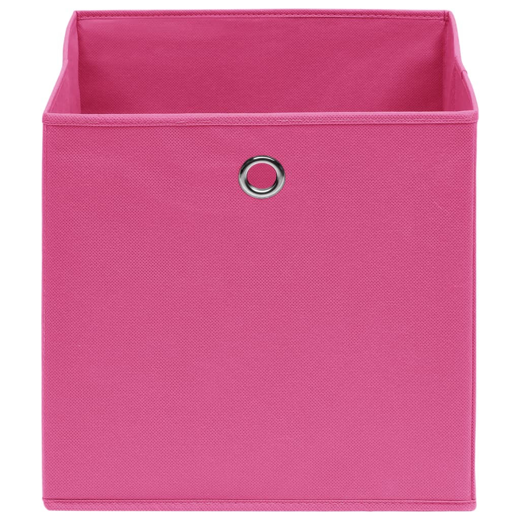 Opbergboxen 4 st 28x28x28 cm nonwoven stof roze
