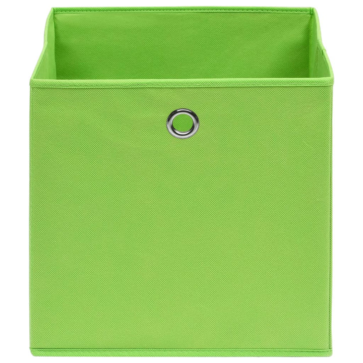 Opbergboxen 10 st 28x28x28 cm nonwoven stof groen
