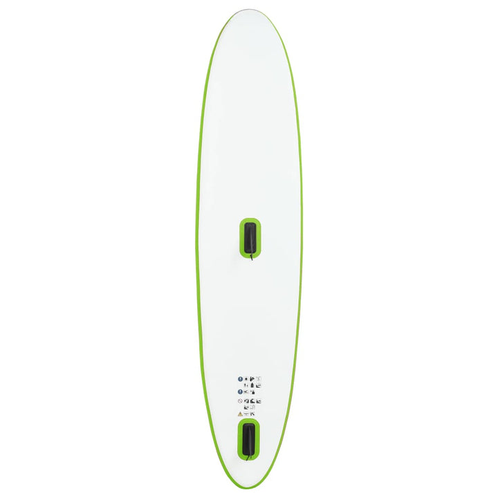 Stand Up Paddleboard opblaasbaar met zeilset groen en wit