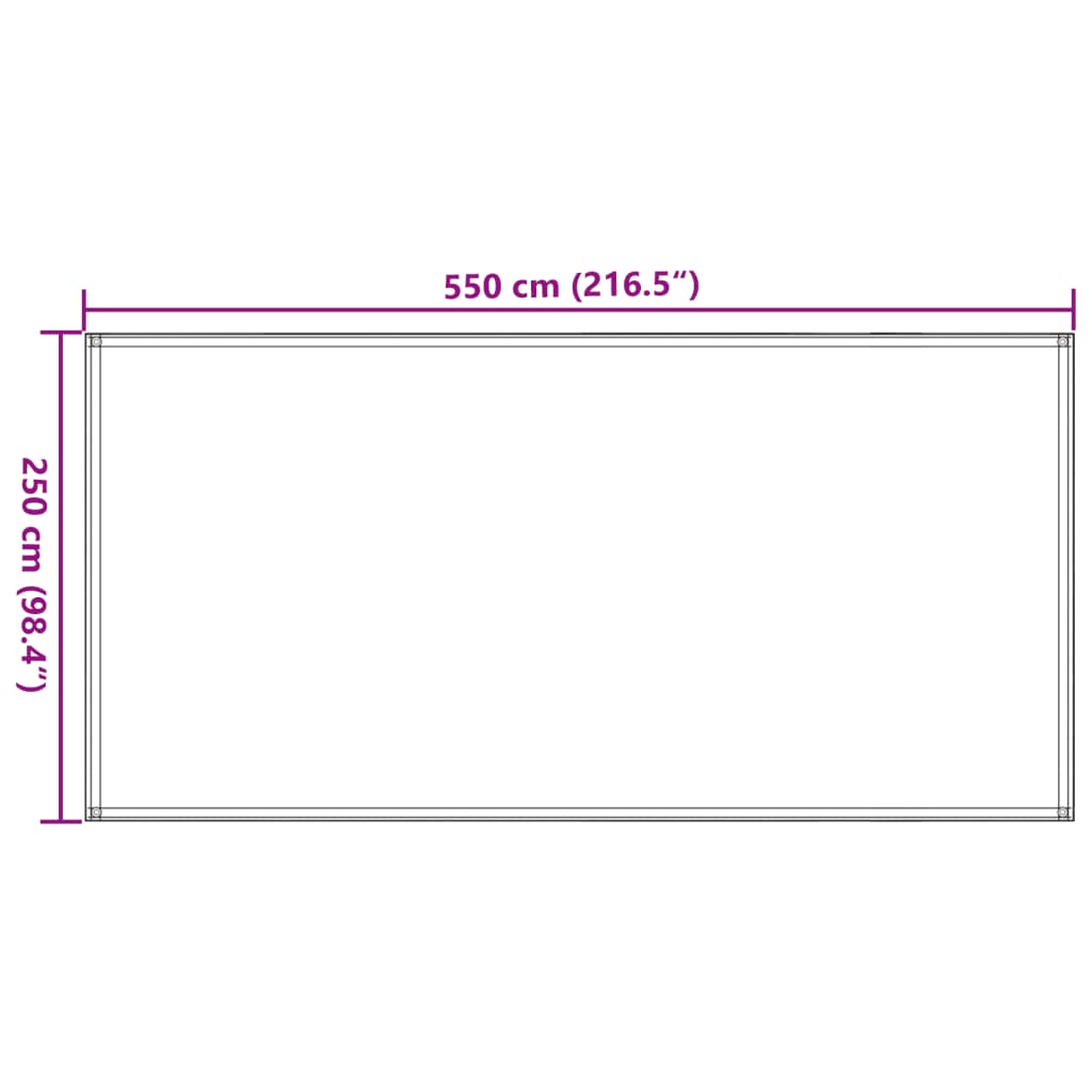 Tentapijt 250x550 cm antracietkleurig