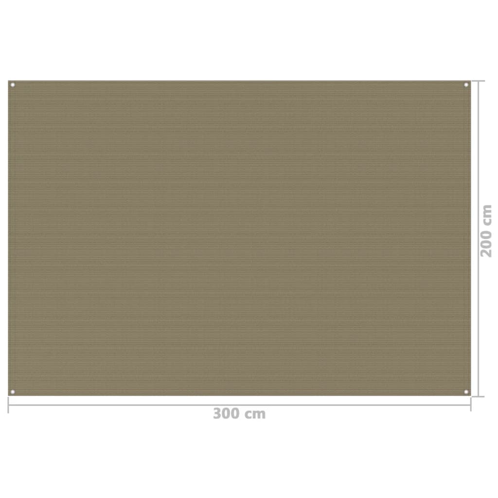 Tenttapijt 200x300 cm taupe