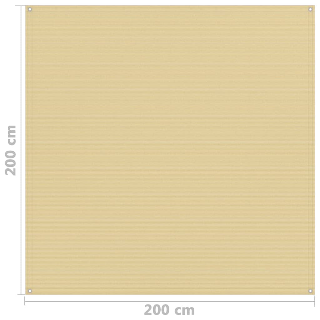 Tenttapijt 200x200 cm beige