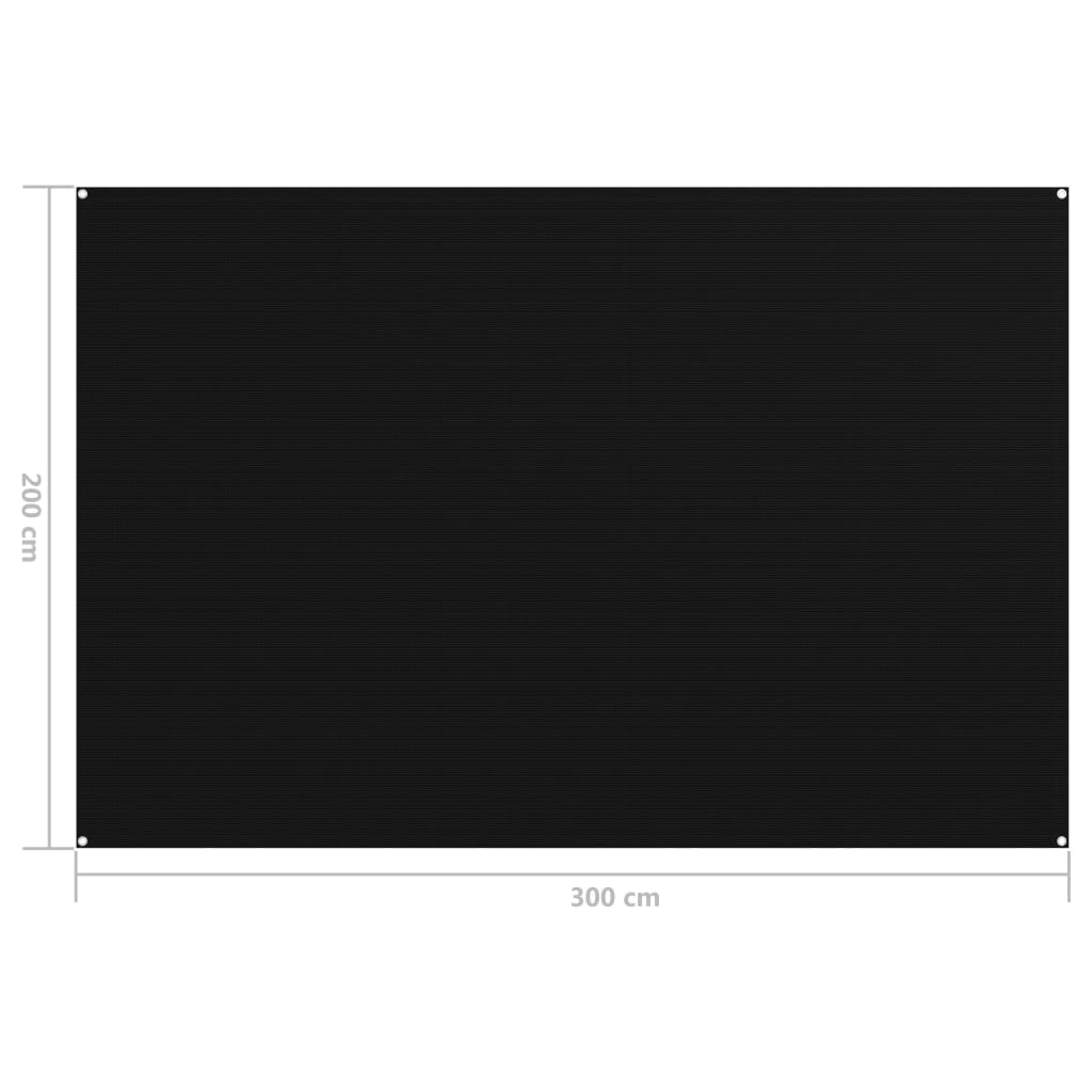 Tenttapijt 200x300 cm zwart