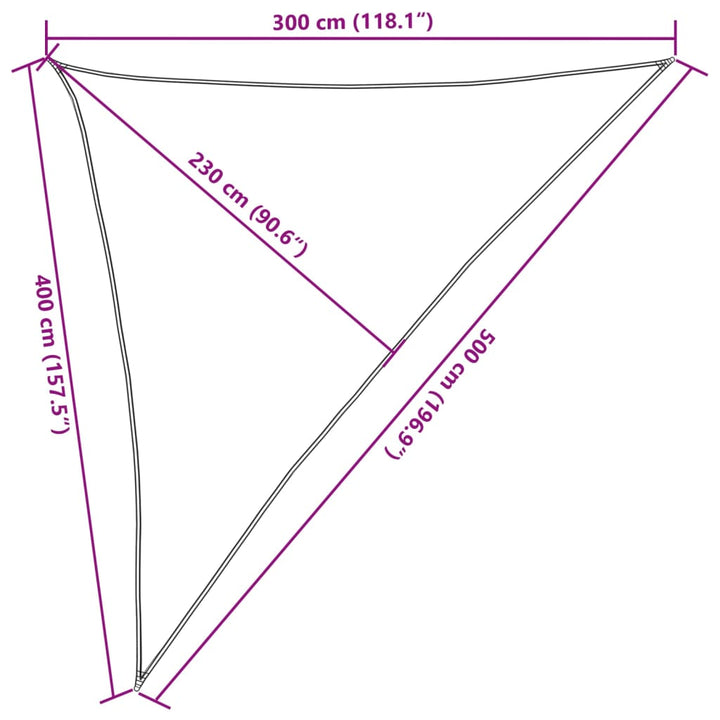 Zonnezeil 160 g/m² 3x4x5 m HDPE beige