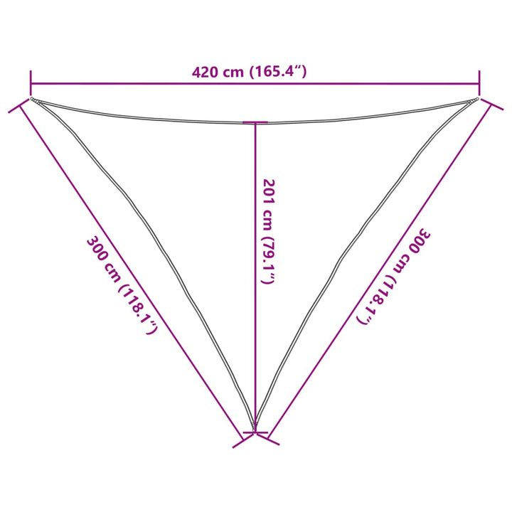 Zonnezeil 160 g/m² 3x3x4,2m HDPE crèmekleurig