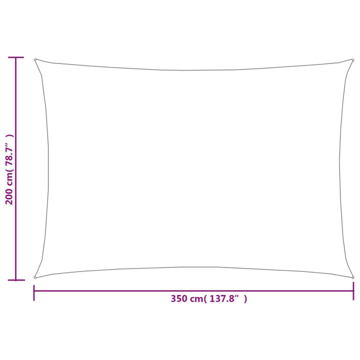 Zonnezeil rechthoekig 160 g/m² 2x3,5 m HDPE lichtgroen
