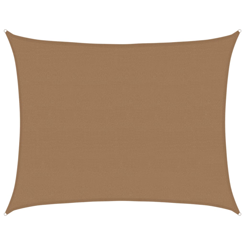 Zonnezeil 160 g/m² 6x7 m HDPE taupe