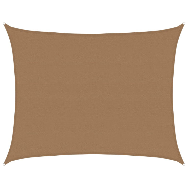 Zonnezeil 160 g/m² 6x7 m HDPE taupe