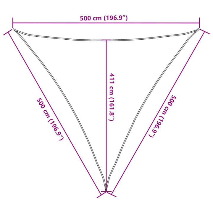 Zonnezeil 160 g/m² 5x5x5 m HDPE donkergroen