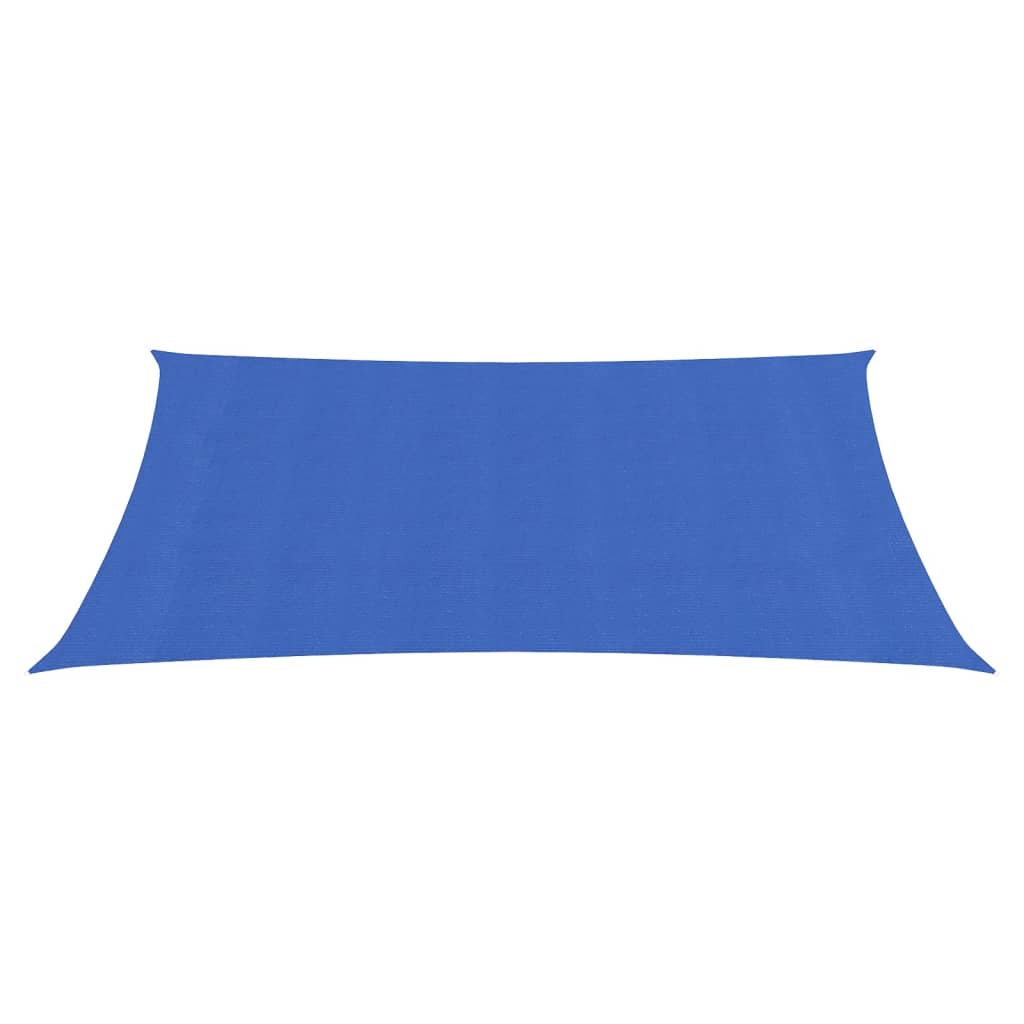 Zonnezeil 160 g/m² rechthoekig 5x6 m HDPE blauw