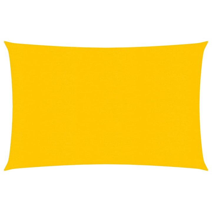 Zonnezeil 160 g/m² rechthoekig 2x3,5 m HDPE geel