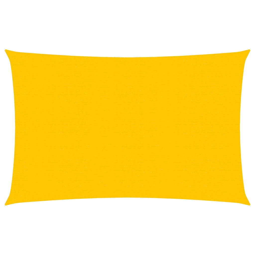 Zonnezeil 160 g/m² rechthoekig 3,5x4,5 m HDPE geel