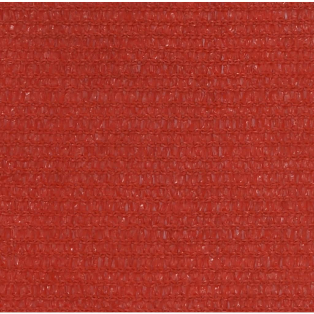 Zonnezeil 160 g/m² 3x3 m HDPE rood