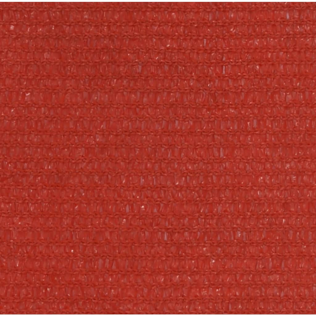 Zonnezeil 160 g/m² 4x4 m HDPE rood