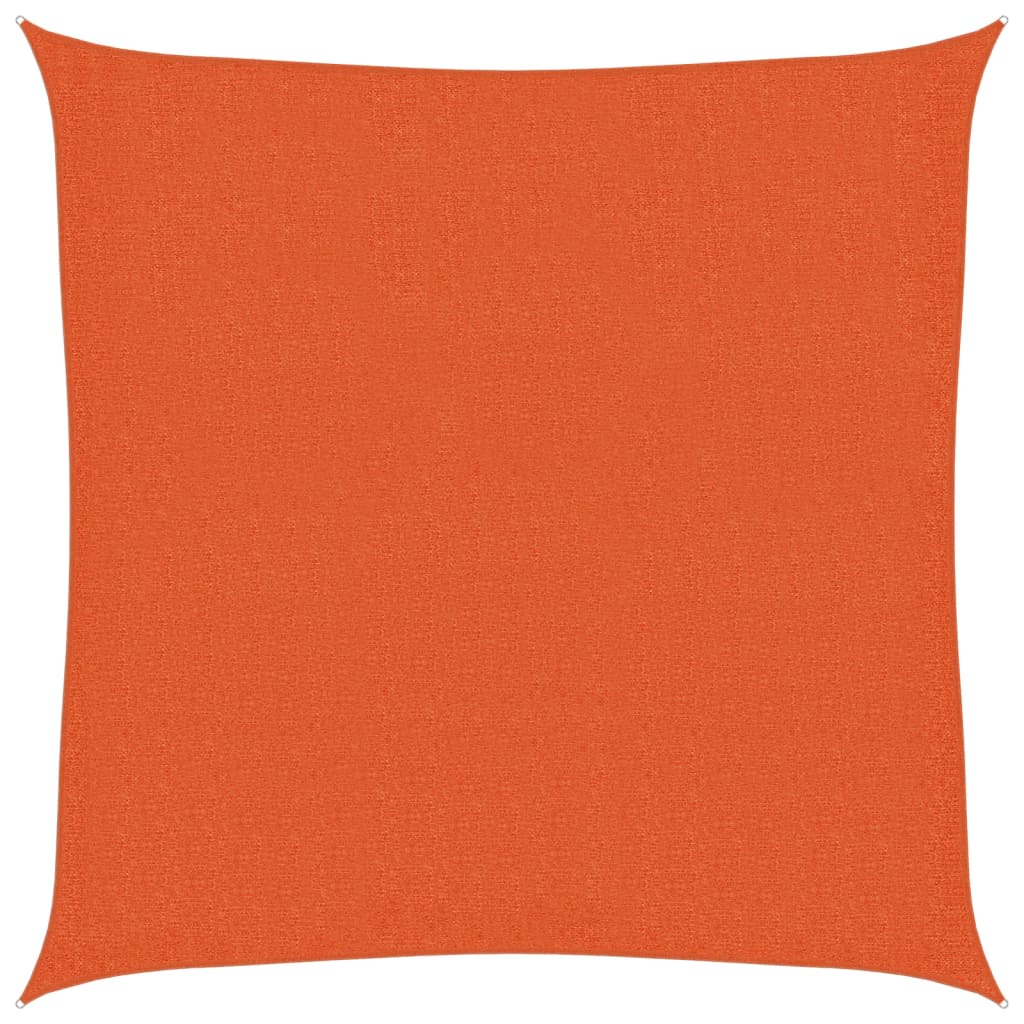 Zonnezeil 160 g/m² 3,6x3,6 m HDPE oranje