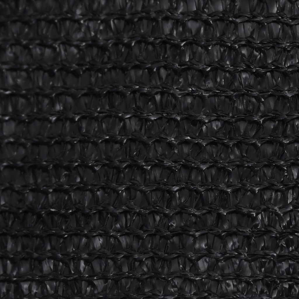 Zonnezeil 160 g/m² 4x4 m HDPE zwart