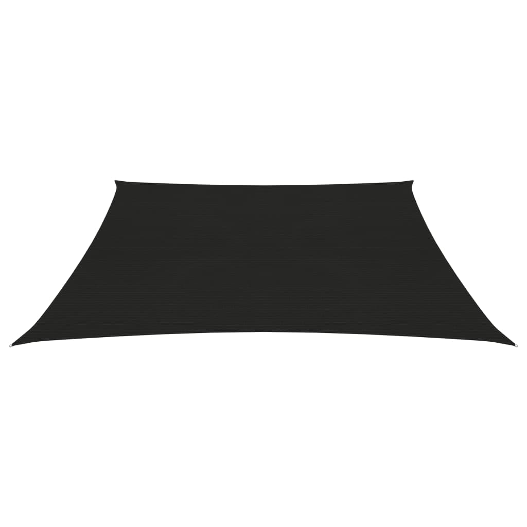Zonnezeil 160 g/m² 6x6 m HDPE zwart