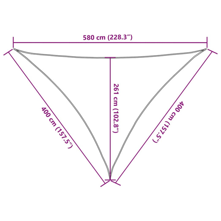 Zonnezeil 160 g/m² 4x4x5,8 m HDPE zwart