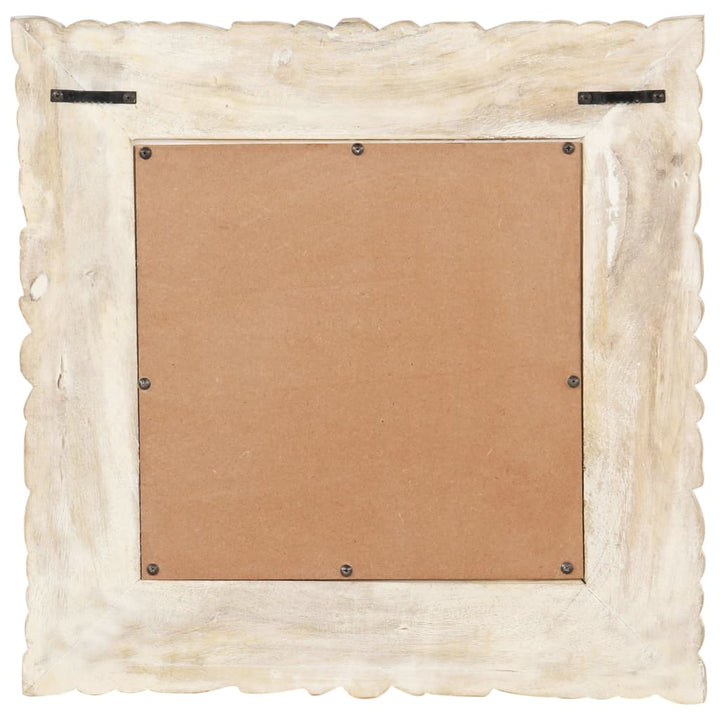 Spiegel 50x50 cm massief mangohout wit