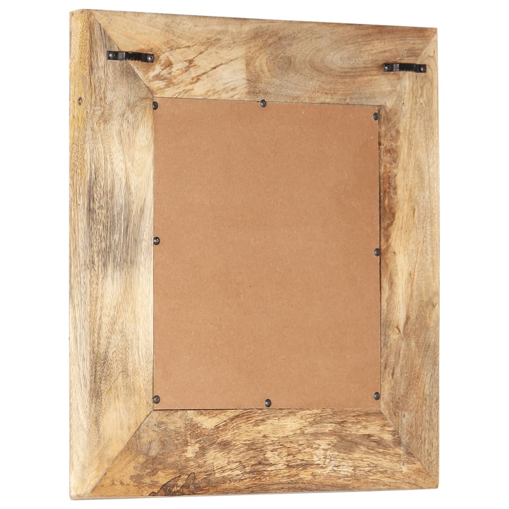 Spiegel handgesneden 50x50x2,5 cm massief mangohout