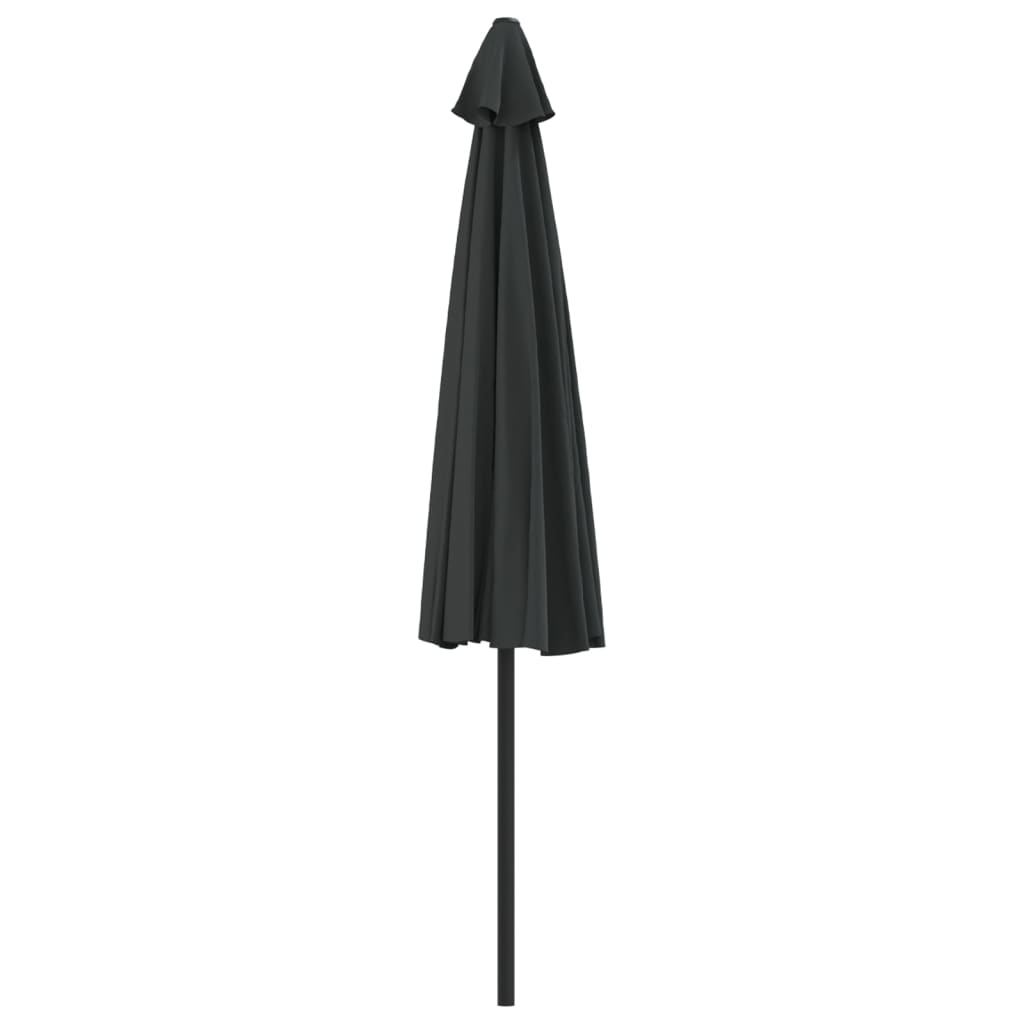 Balkonparasol half met aluminium paal 300x155x223 cm zwart