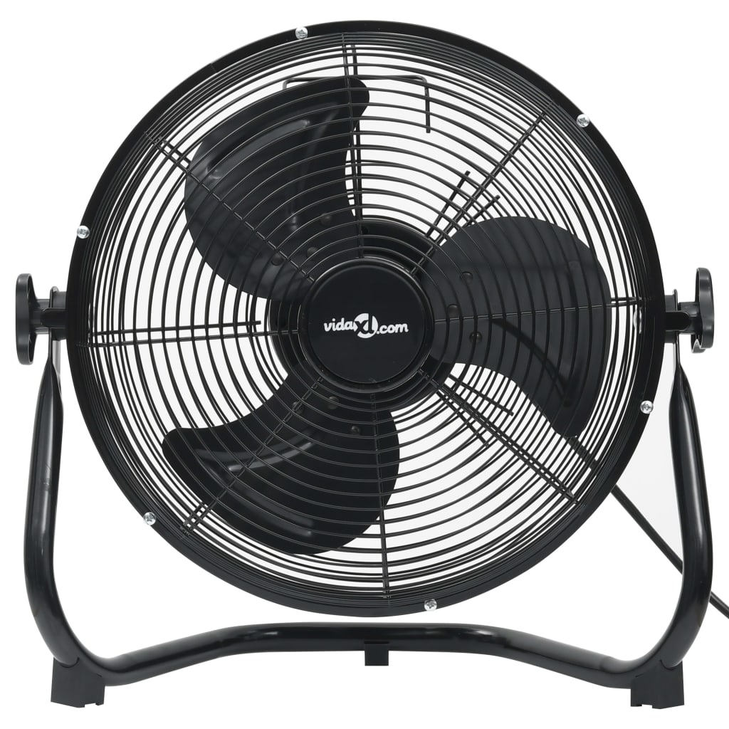 Vloerventilator 3 snelheden 100 W 55 cm zwart