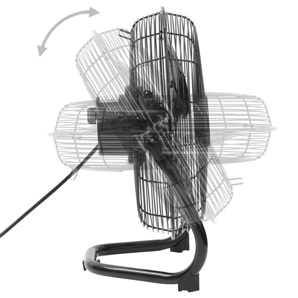 Vloerventilator 3 snelheden 100 W 55 cm zwart