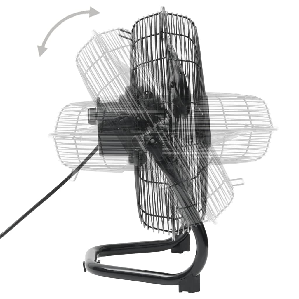 Vloerventilator 3 snelheden 120 W 60 cm zwart