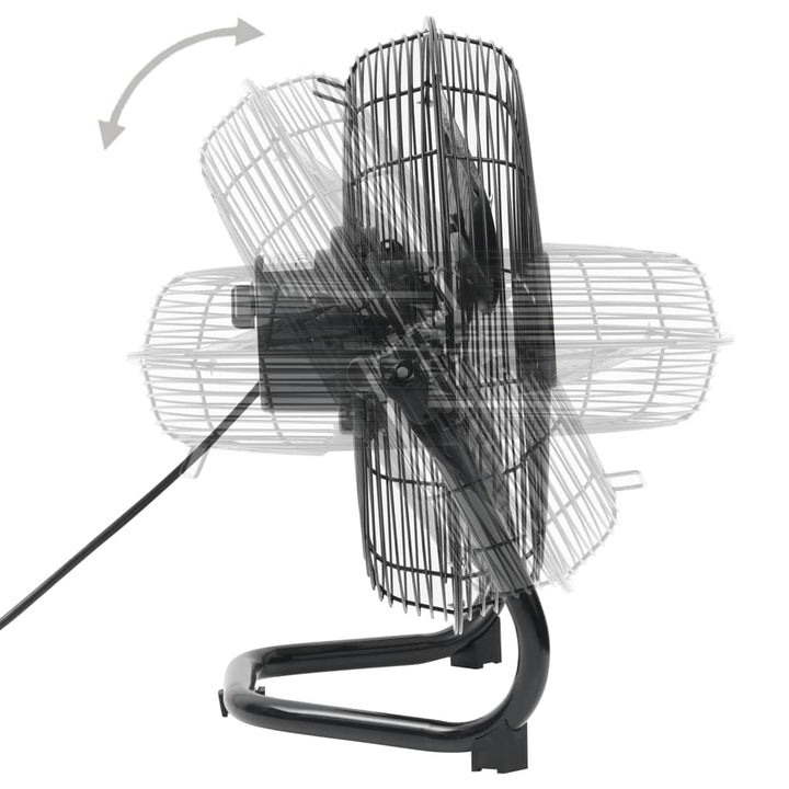 Vloerventilator 3 snelheden 120 W 60 cm zwart