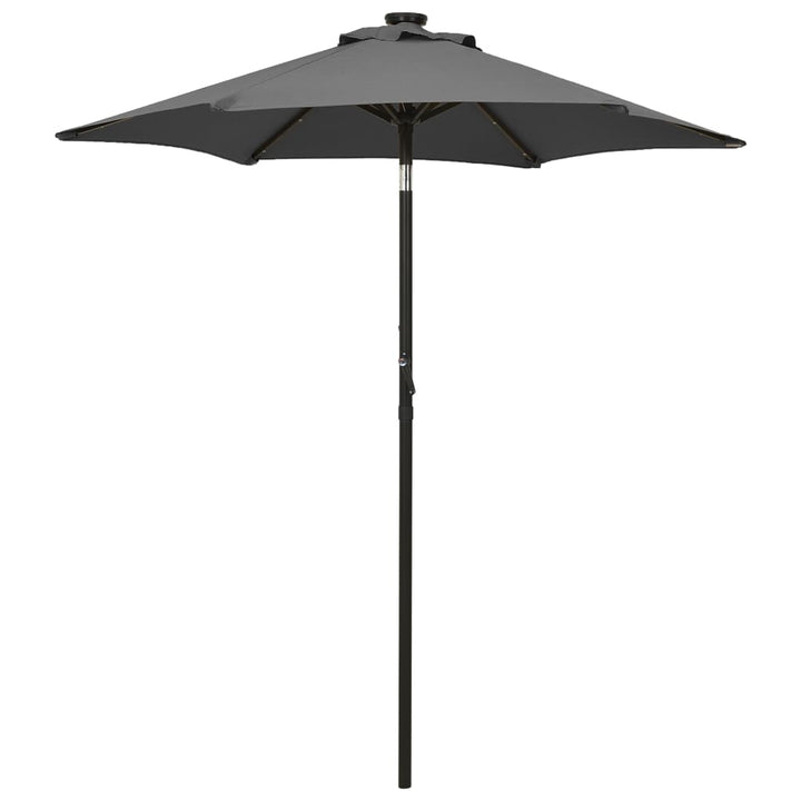 Parasol met LED-verlichting 200x211 cm aluminium antracietkleurig