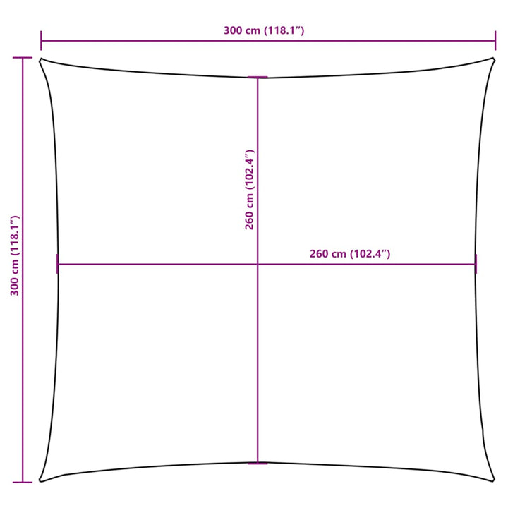 Zonnescherm vierkant 3x3 m oxford stof antracietkleurig