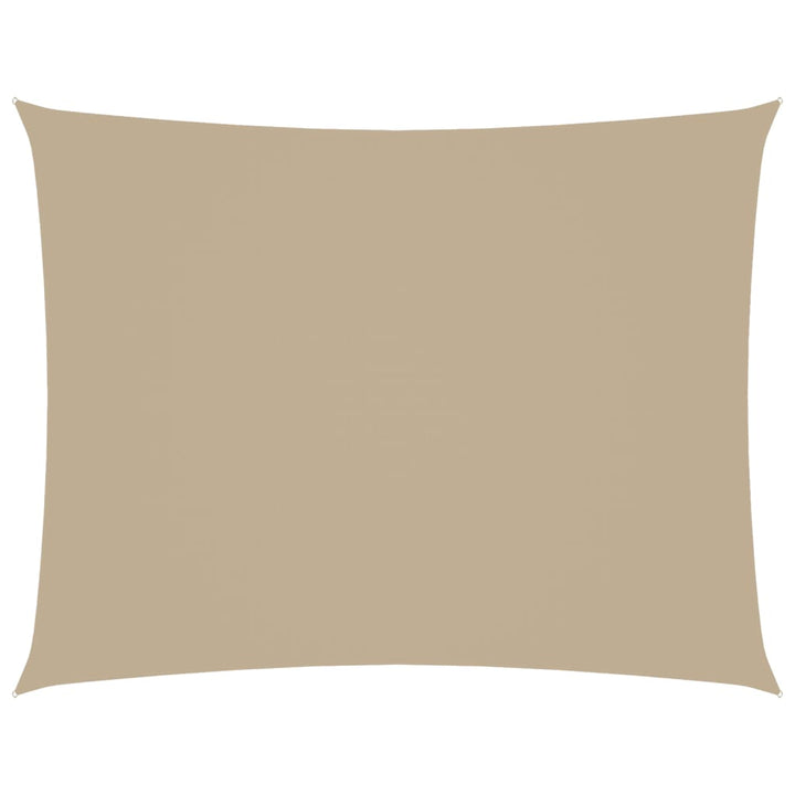 Zonnescherm rechthoekig 3,5x4,5 m oxford stof beige