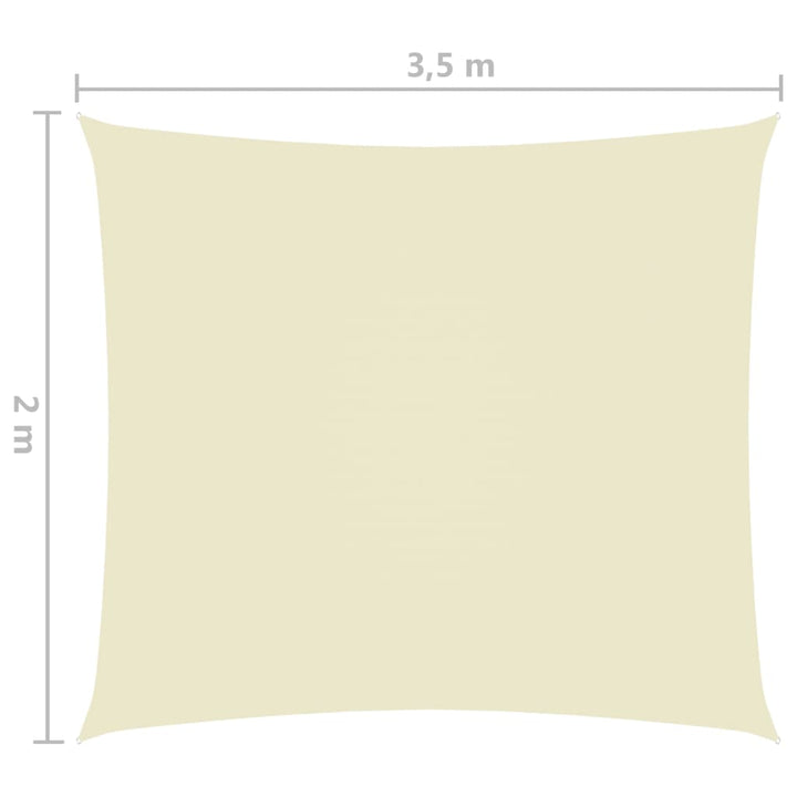 Zonnescherm rechthoekig 2x3,5 m oxford stof crèmekleurig