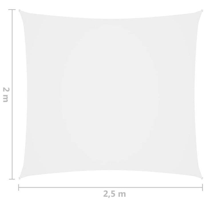 Zonnescherm rechthoekig 2x2,5 m oxford stof wit