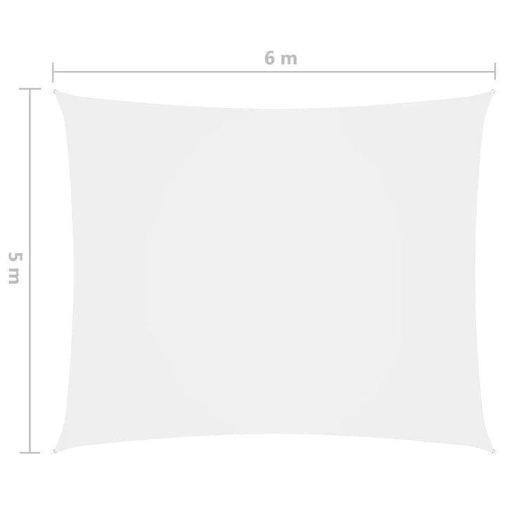 Zonnescherm rechthoekig 5x6 m oxford stof wit