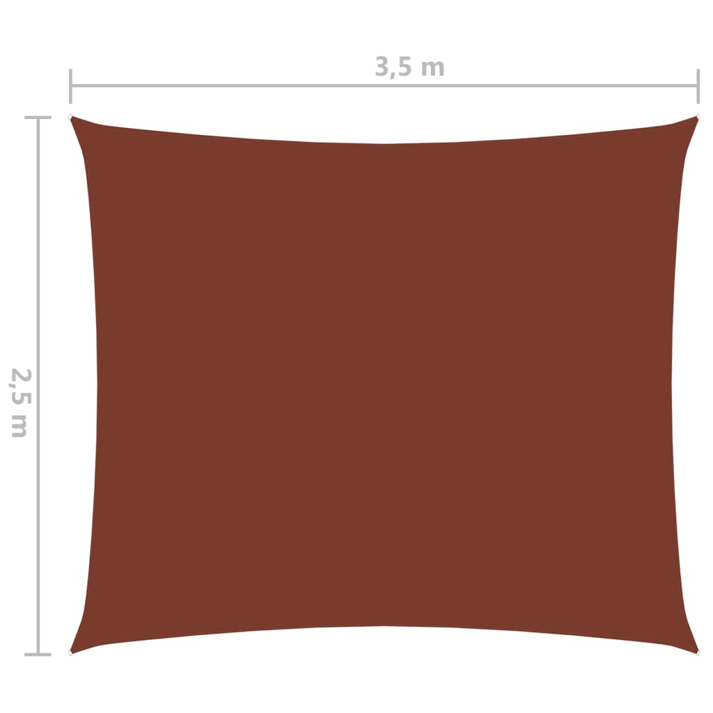 Zonnescherm rechthoekig 2,5x3,5m oxford stof terracottakleurig