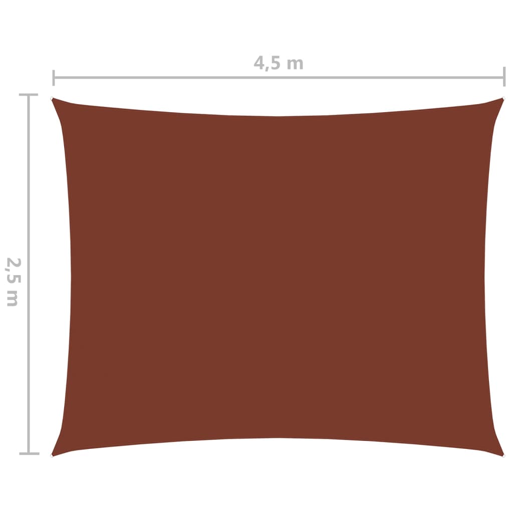 Zonnescherm rechthoekig 2,5x4,5 m oxford stof terracottakleurig