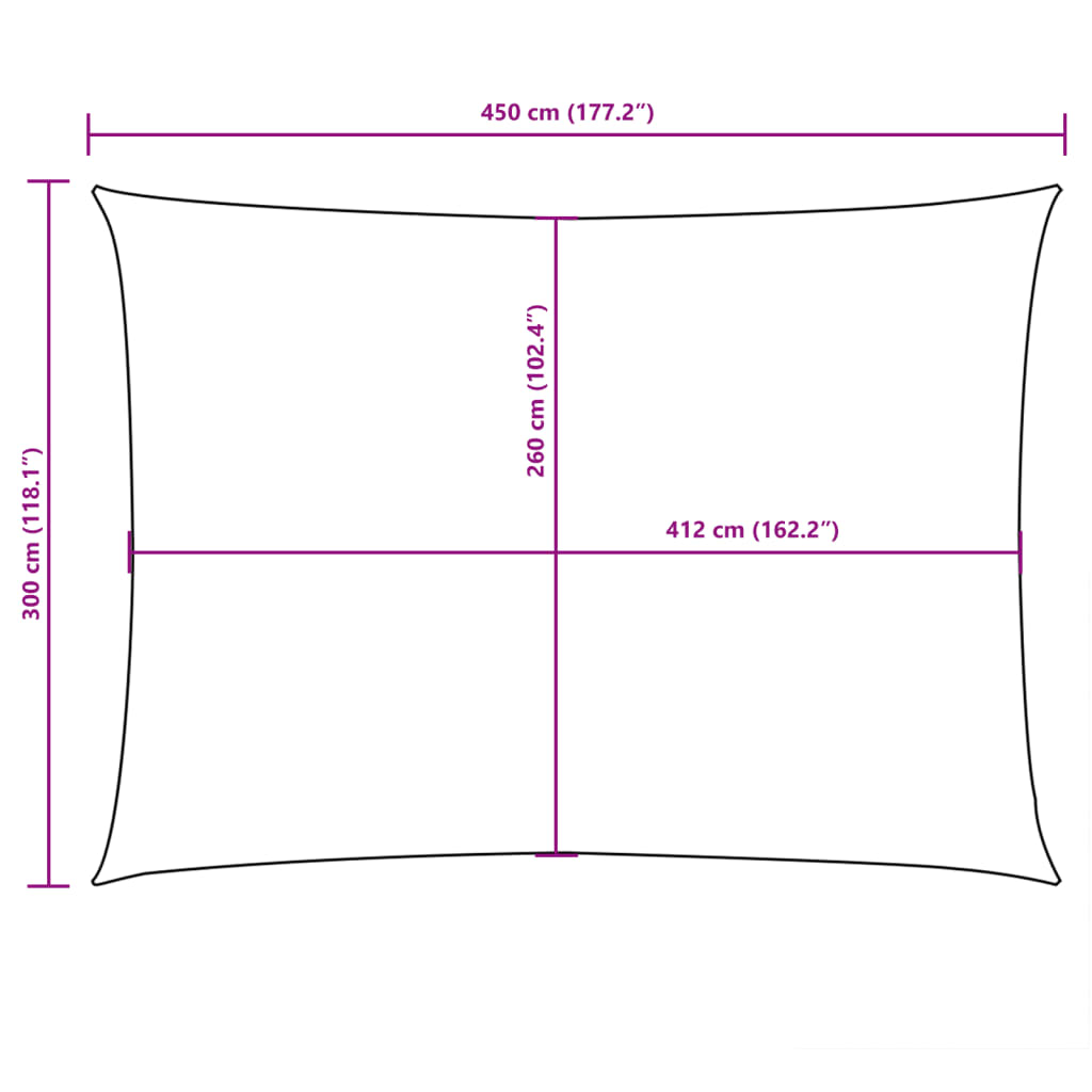 Zonnescherm rechthoekig 3x4,5 m oxford stof terracottakleurig