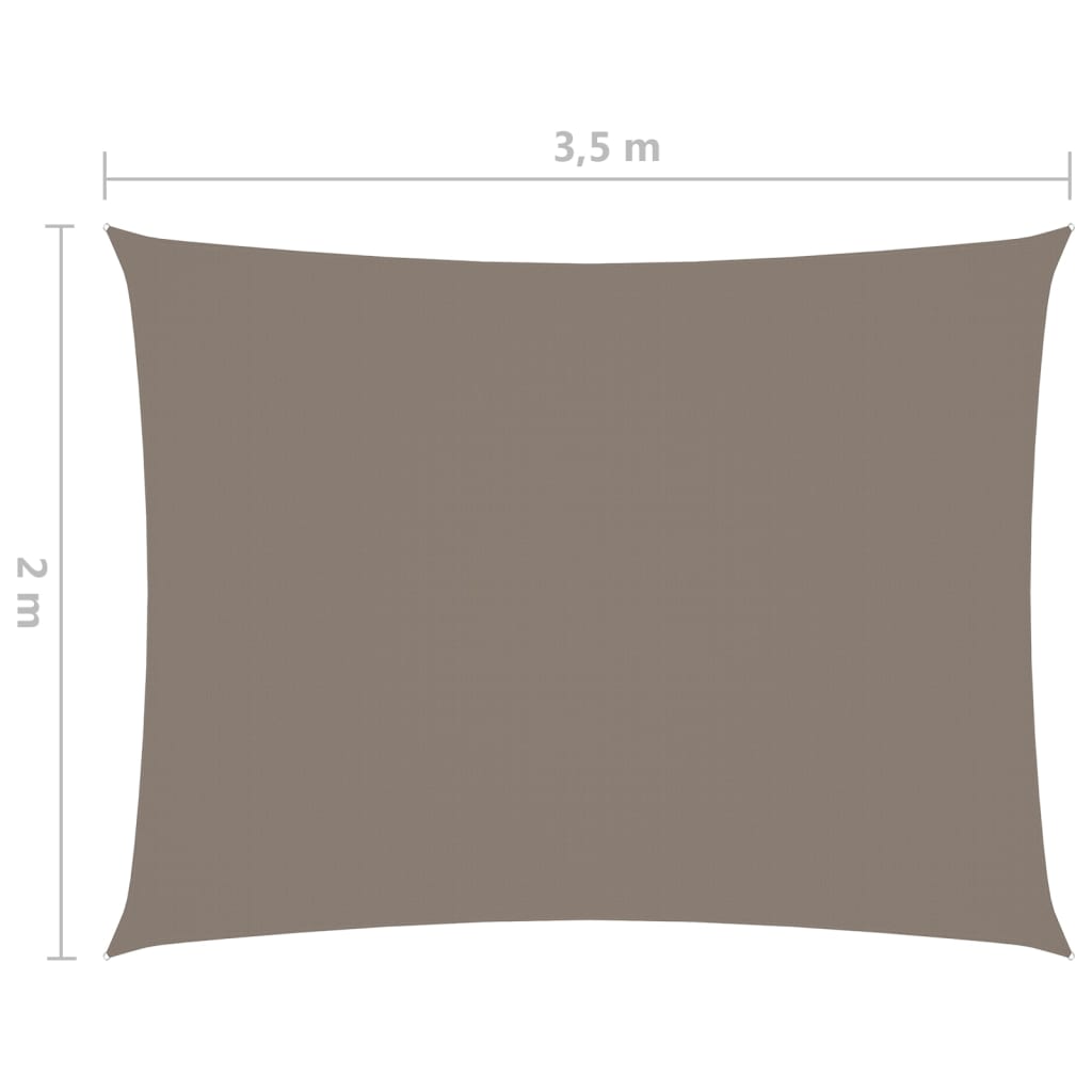 Zonnescherm rechthoekig 2x3,5 m oxford stof taupe