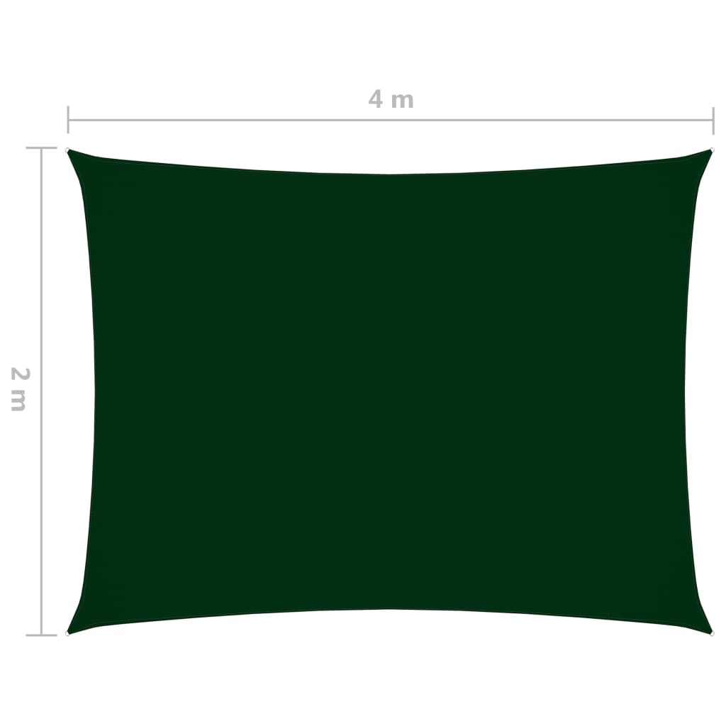 Zonnescherm rechthoekig 2x4 m oxford stof donkergroen