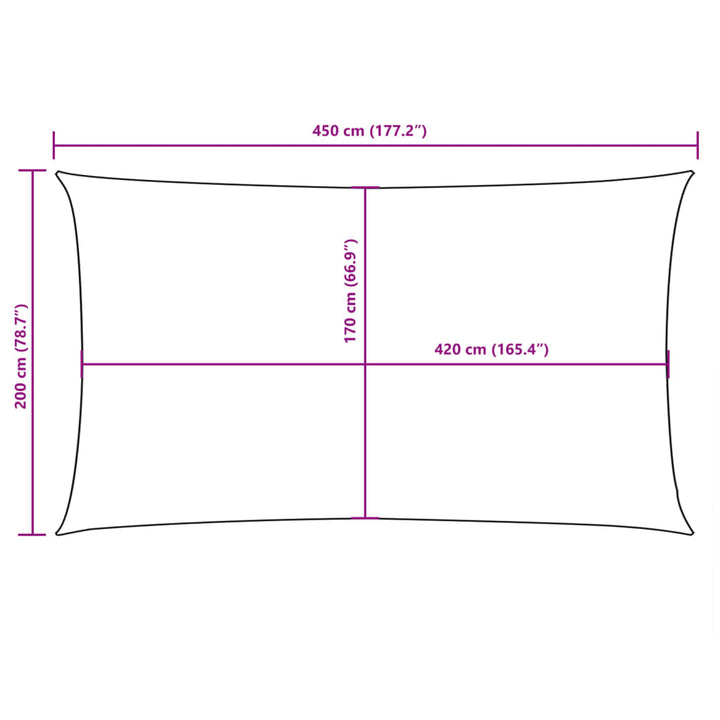 Zonnescherm rechthoekig 2x4,5 m oxford stof donkergroen