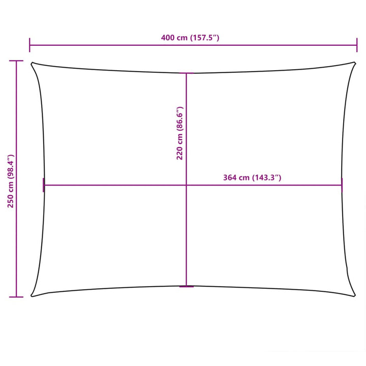 Zonnescherm rechthoekig 2,5x4 m oxford stof donkergroen